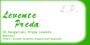levente preda business card